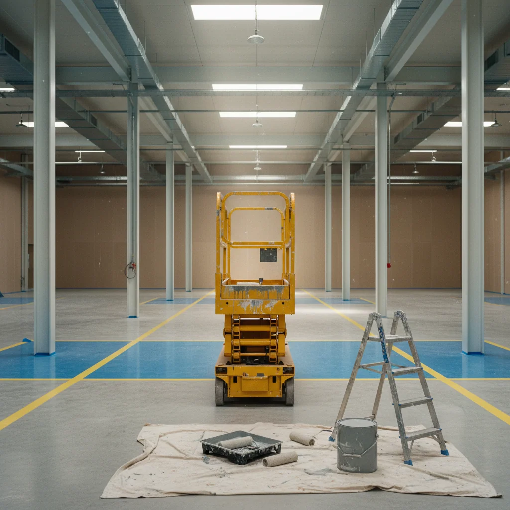 Aplicación de pintura epoxi en nave industrial